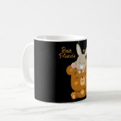 Kute beer en konijn koffiemok (Voorkant links)