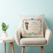 Kute Beer, gele bloem en baarmoeder Kussen (Stoel)