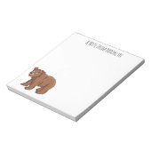 Kute beer met afbeelding van de cartoon van de blo notitieblok (Linkerzijde)