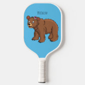 Kute beer met afbeelding van de cartoon van de blo pickleball paddle (Achterkant)