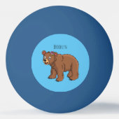 Kute beer met afbeelding van de cartoon van de blo pingpongbal (Achterkant)