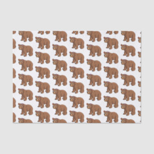 Kute beer met afbeelding van de cartoon van de blo tissuepapier