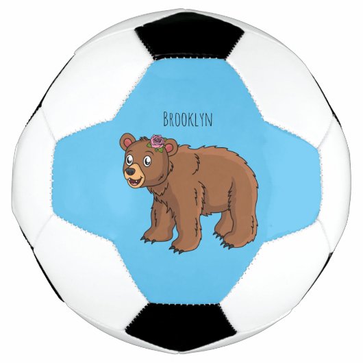 Kute beer met afbeelding van de cartoon van de blo voetbal (Voorkant)