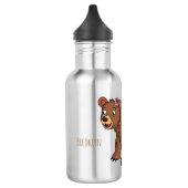 Kute beer met afbeelding van de cartoon van de blo waterfles (Links)