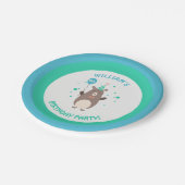 Kute Beer met ballonvaarpartij Papieren Bordje (Gekanteld)