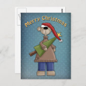 Kute Beer met boom Briefkaart (Voorkant / Achterkant)