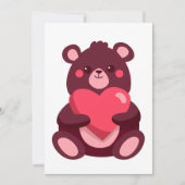 Kute Beer met hart Bedankkaart (Voorkant)