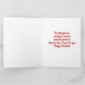 Kute Beer met hart Ik hou van je Valentijn Kaart (Binnen)