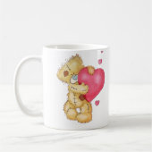 Kute Beer met hart Koffiemok (Links)