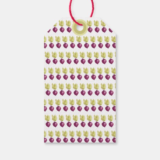 Kute beets in Love Waterverf Hand-schilderde Cadeaulabel (Achterkant)