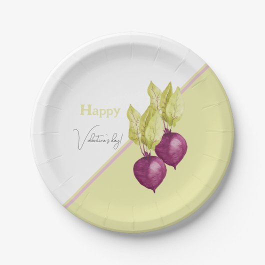 Kute beets in Love Waterverf Hand-schilderde Papieren Bordje (Voorkant)