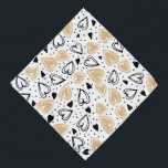 Kute beige en zwarte harten bandana<br><div class="desc">patroon met zoete zwarte en beige harten</div>