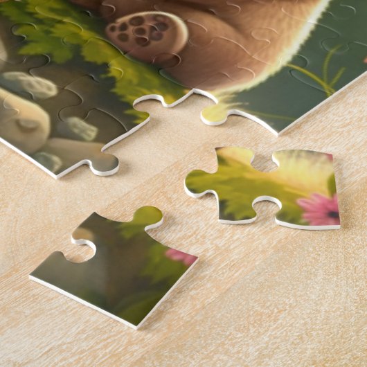 Kute beren die elkaar graag omhelzen legpuzzel (Zijkant)