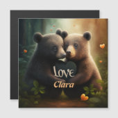 Kute beren die omhelzen in verliefd briefkaart (Voorkant / Achterkant)