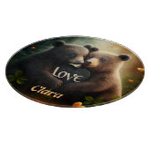 Kute beren in liefdesomhelzing snijplank (Hoek)