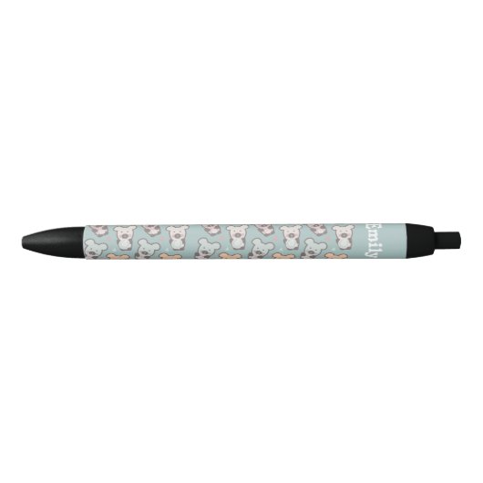 Kute Beren Sweets Snacks Confetti Zwarte Inkt Pen (Voorkant)