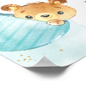 Kute Beren Twins Baby Boys Shoys Welkomstbord Poster (Hoek)