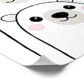 Kute beren wall art voor kinderen poster (Hoek)
