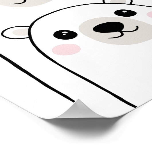 Kute beren wall art voor kinderen poster (Hoek)