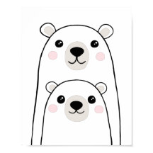 Kute beren wall art voor kinderen