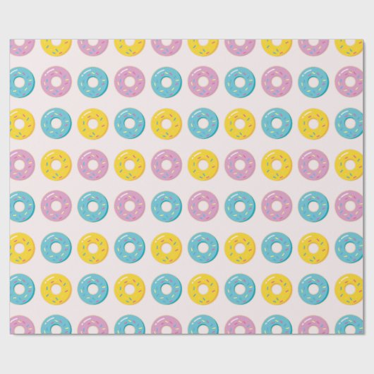 Kute besproeide donuts cadeaupapier (Vlak)