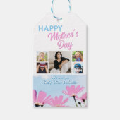 Kute Best Mam Flowers 4 Kinder Foto's Collage Cadeaulabel (Voorkant)