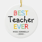 Kute Beste leraar, altijd met kerstmis Keramisch Ornament (Voorkant)