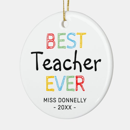 Kute Beste leraar, altijd met kerstmis Keramisch Ornament (Links)