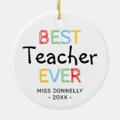 Kute Beste leraar, altijd met kerstmis Keramisch Ornament (Achterkant)