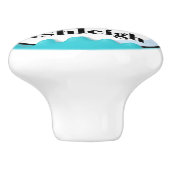 Kute beugel-zeilboot keramische knop (Zijkant)