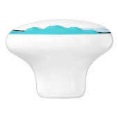 Kute beugel-zeilboot keramische knop (Zijkant)