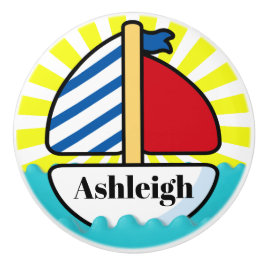 Kute beugel-zeilboot keramische knop