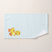 Kute beugels op Light Baby Blue Bad Handdoek (Handdoek)