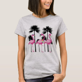 Kute beukenroze flamingos t-shirt
