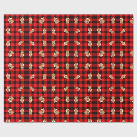 Kute bever-omlooppapier cadeaupapier (Vlak)