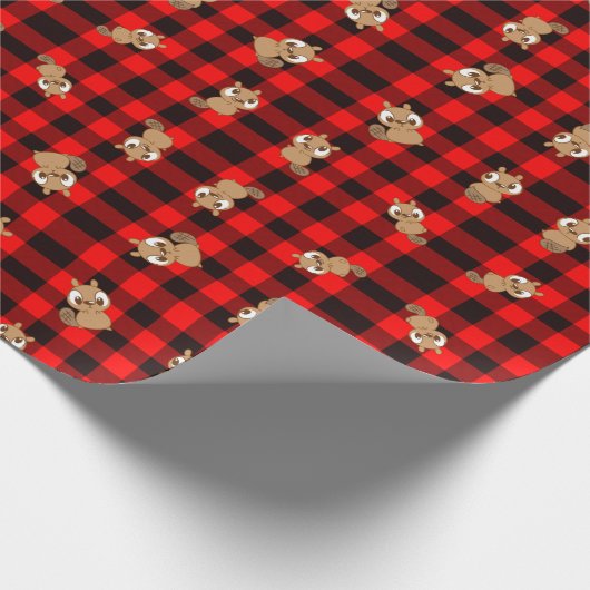 Kute bever-omlooppapier cadeaupapier (Hoek)