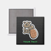 Kute bever; stijlvol magneet (Voorkant / Achterkant)