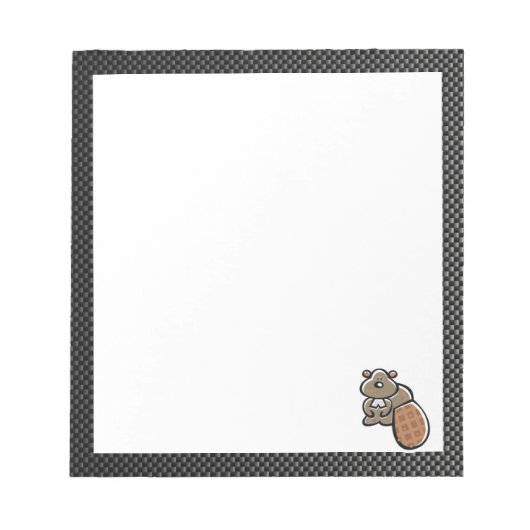 Kute bever; stijlvol notitieblok (Voorkant)