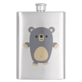 Kute Big Blue Cartoon Beer Klassieke fles Heupfles (Voorkant)