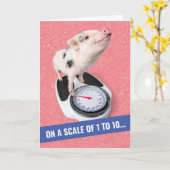 Kute biglet op een schaal van 1 tot 10 dagen kaart (Gele Bloem)