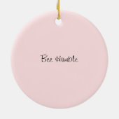 Kute bij en regenboogwas kerstversiering keramisch ornament (Achterkant)