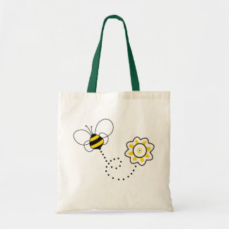 Kute bij en ventilator tote bag