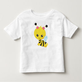 Kute bij, kleine bijen, honingbijen, bloemen kinder shirts