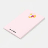 Kute bij met roze Valentijn harten Post-it® Notes (Schuin)