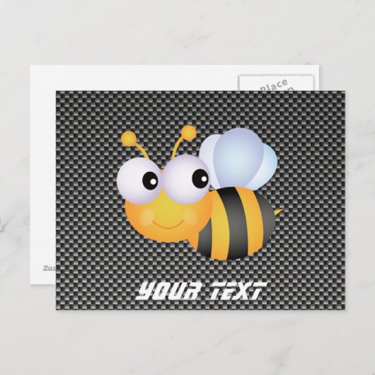 Kute bij; Slank Briefkaart (Voorkant / Achterkant)