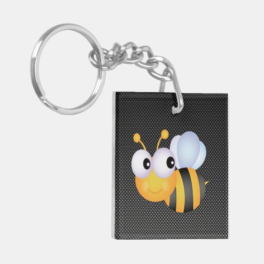 Kute bij; Slank Sleutelhanger (Voorkant Links)