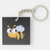 Kute bij; Slank Sleutelhanger (Achterkant)