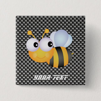 Kute bij; Slank Vierkante Button 5,1 Cm