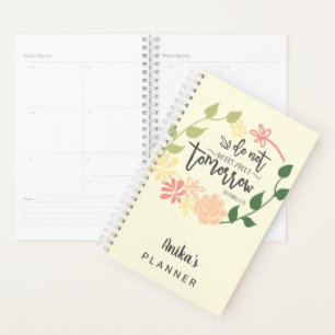 Kute Bijbel Verse bloem met Christelijk borstschri Planner