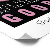 Kute Bijbel Verse Psalm 34:8 met Roze Doughnut Poster (Hoek)